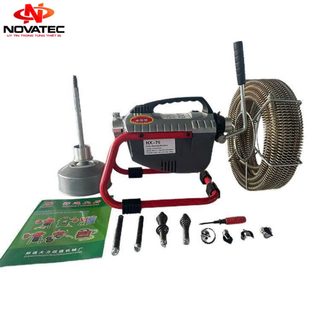 Máy Thông Tắc Cống Lò Xo Điện HX-75 (800W)
