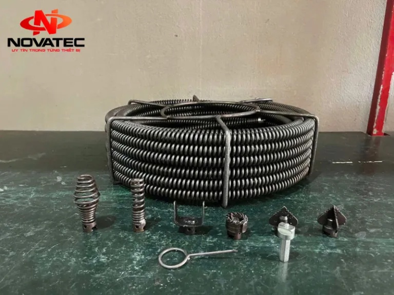Bộ Dây Lò Xo Thông Cống Dùng Máy Khoan
