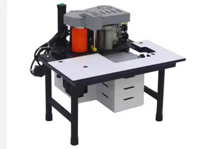 Máy dán cạnh mini DW300 lắp trên khung bàn gá định hình